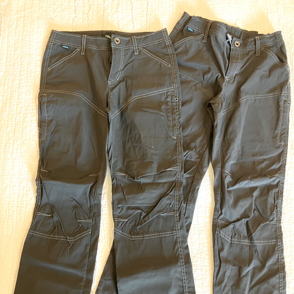 Kuhl Lot of 2 Kids L 14-16 Renegade Hiking Pants Charcoal Gray Outdoor Quick Dry